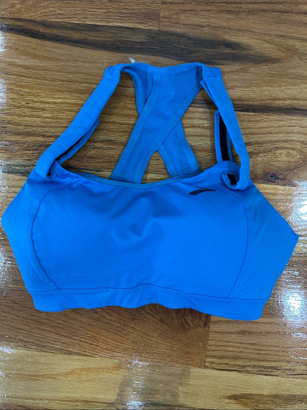 Brooks Bright Blue Crossback Performance Sports Bra